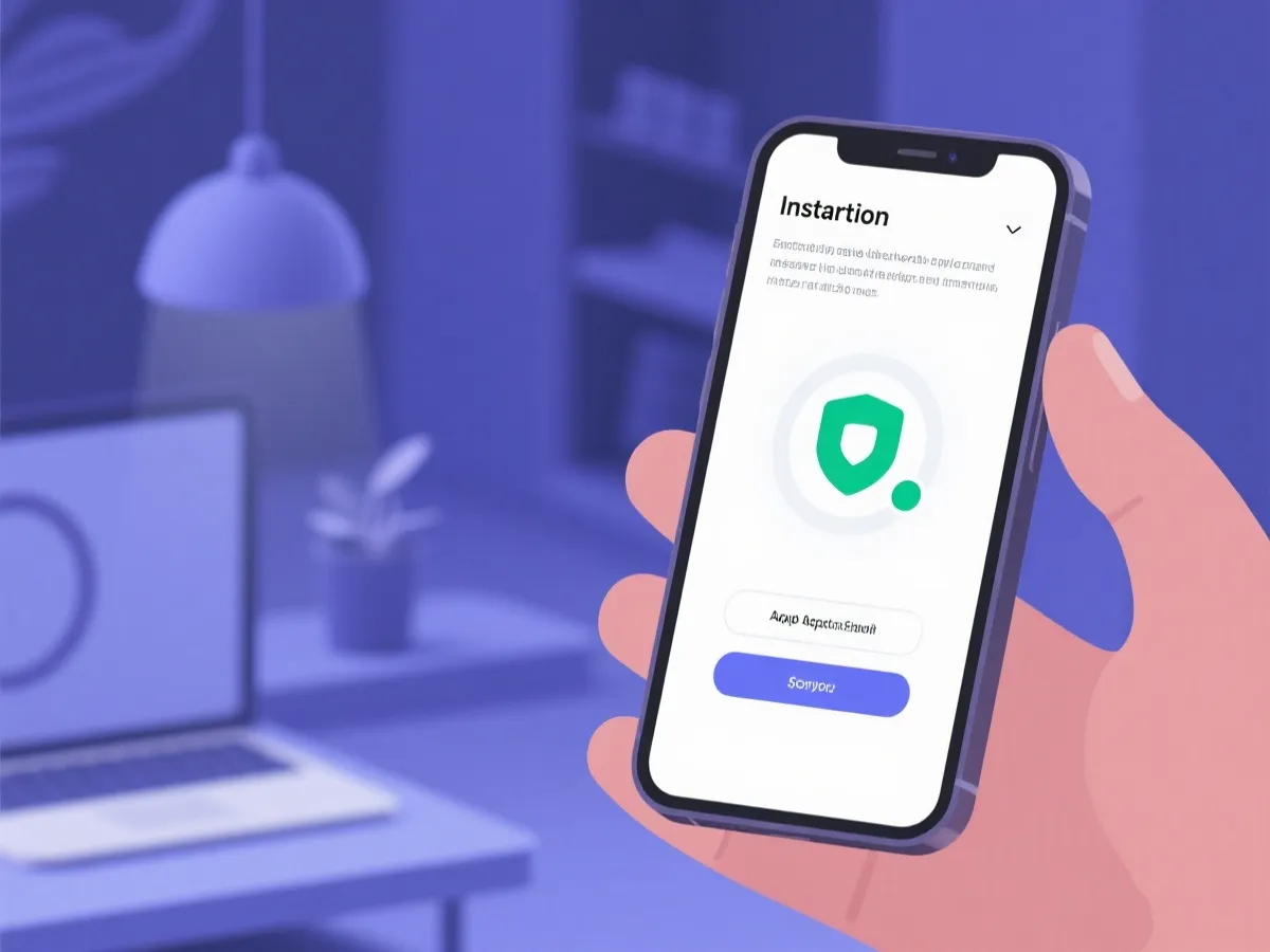 手机应用安装指引示意图